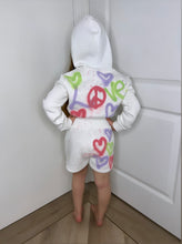 CROPPED HOODIE SPRAY SET WHITE