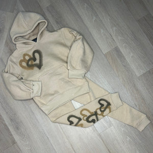 SPRAY RUCHED SLEEVE TRACKSUIT CAMEL