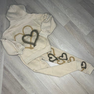 SPRAY RUCHED SLEEVE TRACKSUIT CAMEL