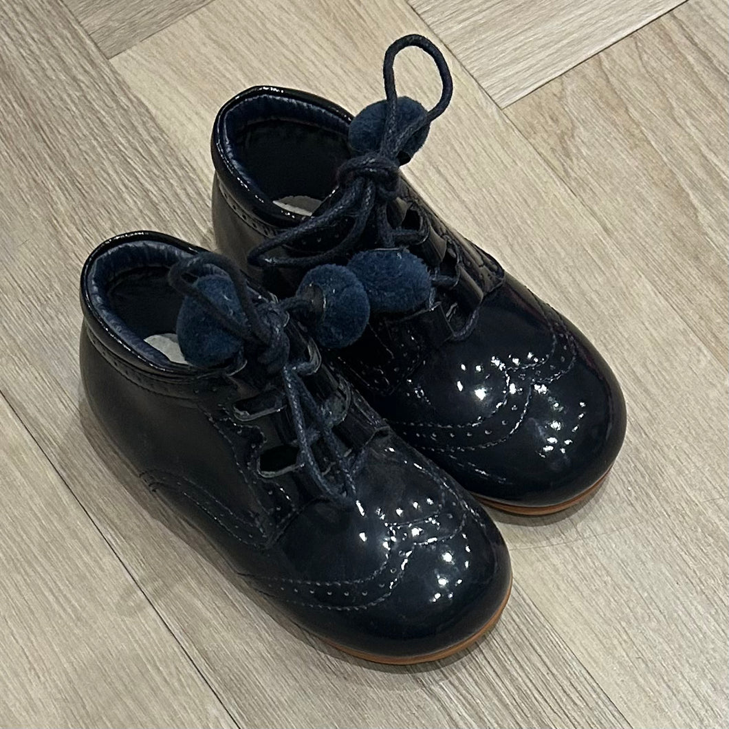 NAVY POM BOOTS