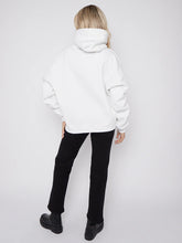 WOMENS RUCHED SLEEVES FLEECED HOODIE