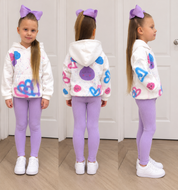 DUMPLING SPRAY JUMPER & LILAC LEGGINGS
