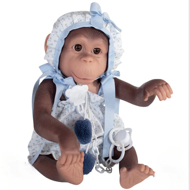 36305 Chipi Monkey Blue Pompom Romper