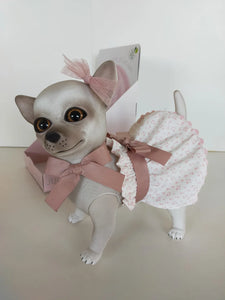 22300 Bella Reborn Chihuahua Polka Dot Dusty Pink Outfit