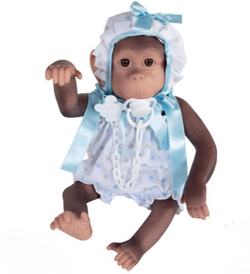 36301 Gordo Monkey Pale Blue Romper