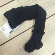NAVY RIBBED POM POM TIGHTS