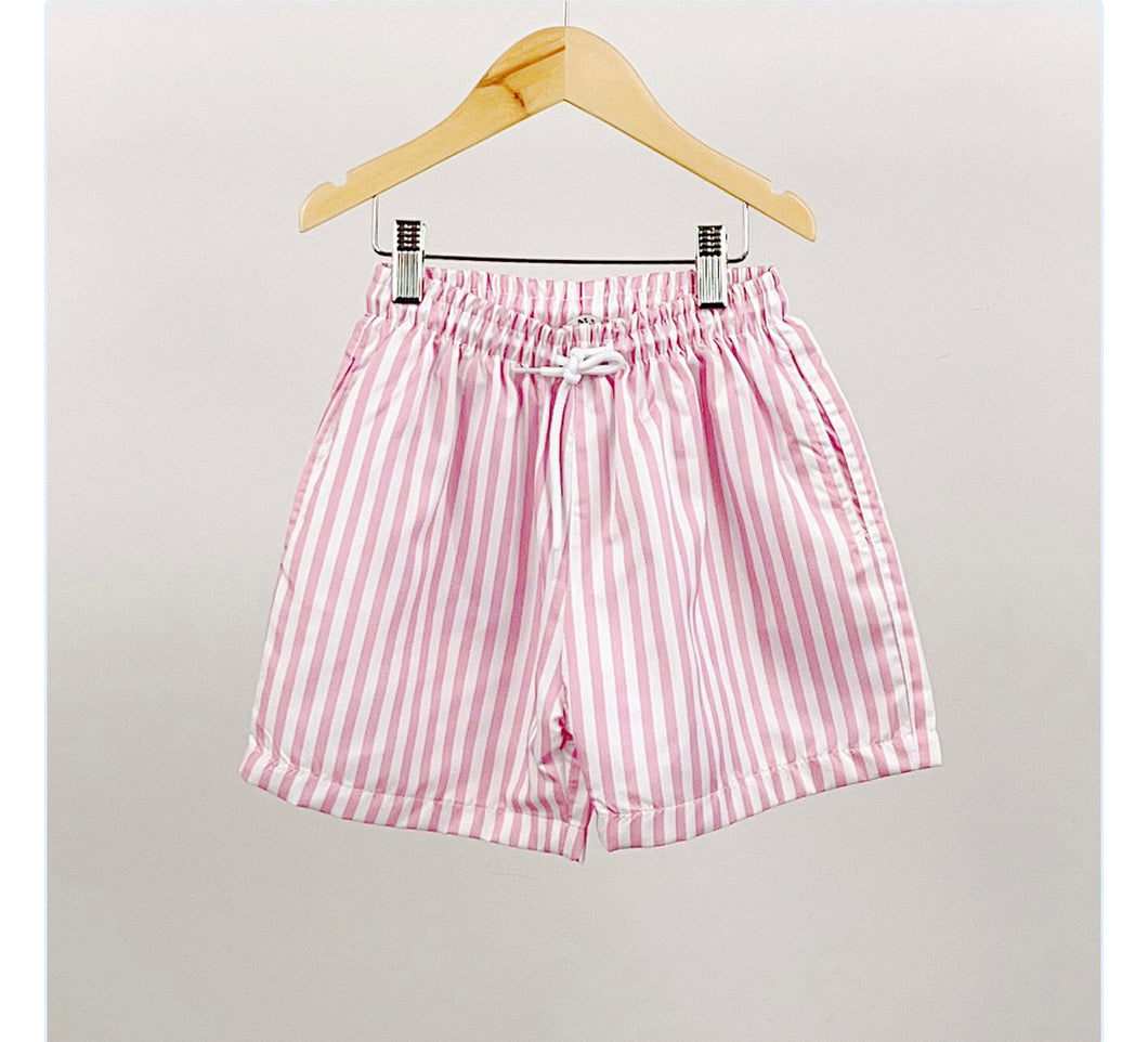 PINK STRIPE SWIMSHORTS