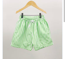 GREEN STRIPE SWIMSHORTS