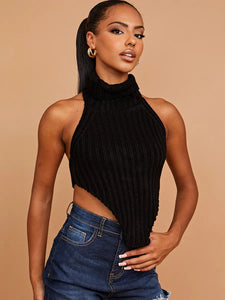 KNITTED BLACK TOP